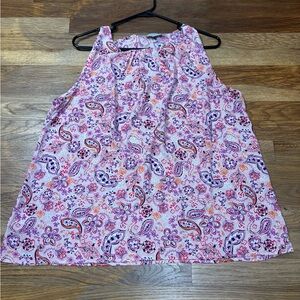 LOFT paisley and floral sleeveless top